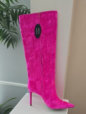 INC International Concepts Hot Pink Over-the-Knee Stiletto Boots